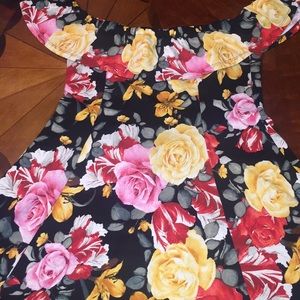 Floral Off-the-Shoulder Dress